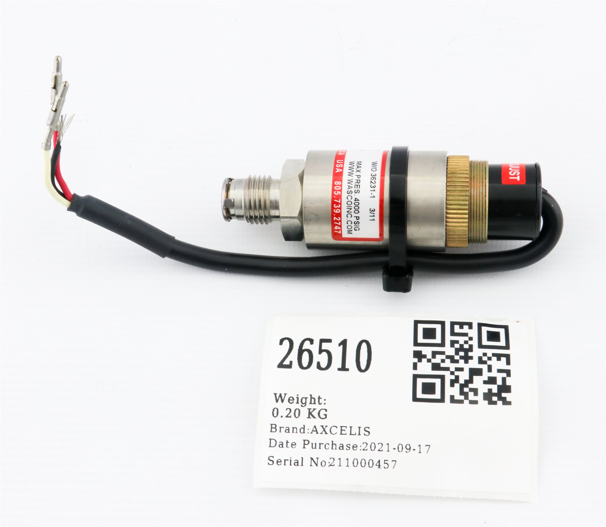 26510 AXCELIS PR SWITCH, 115VAC, 1A, MAX 4000PSIG 6500625 | eBay